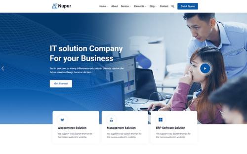 Nupur - IT Solution Company WordPress Theme theme free